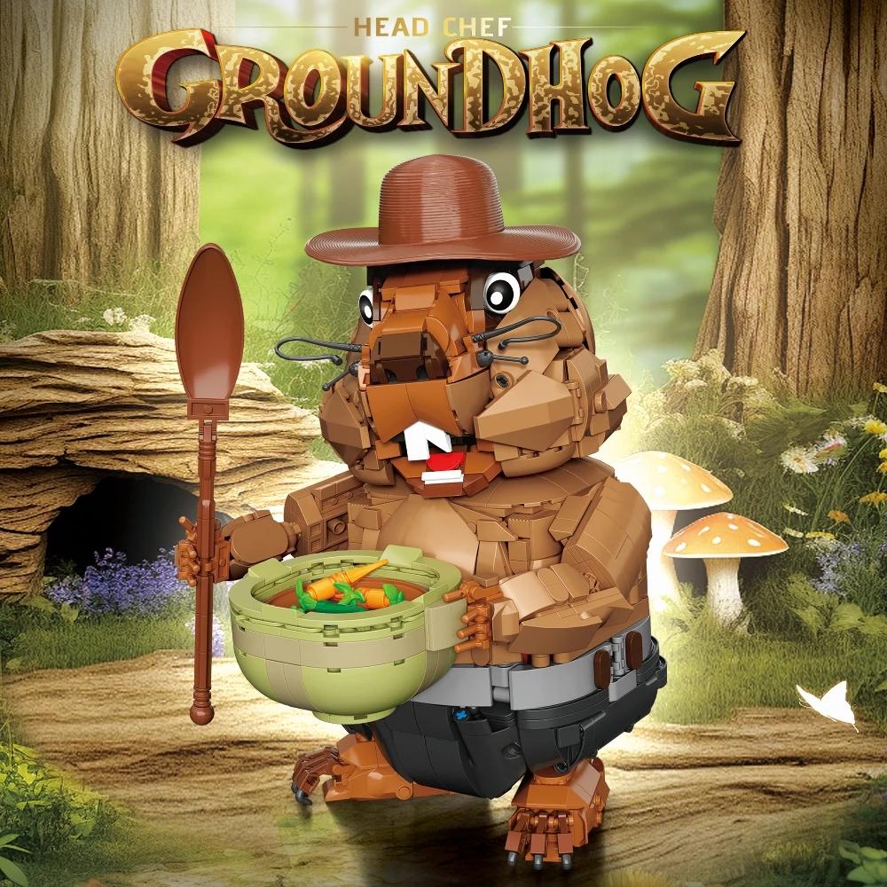 Marmot Animal Building Blocks Set MOC Assembly Bricks DIY tabletop decorations Models Birthday Halloween Christmas gifts