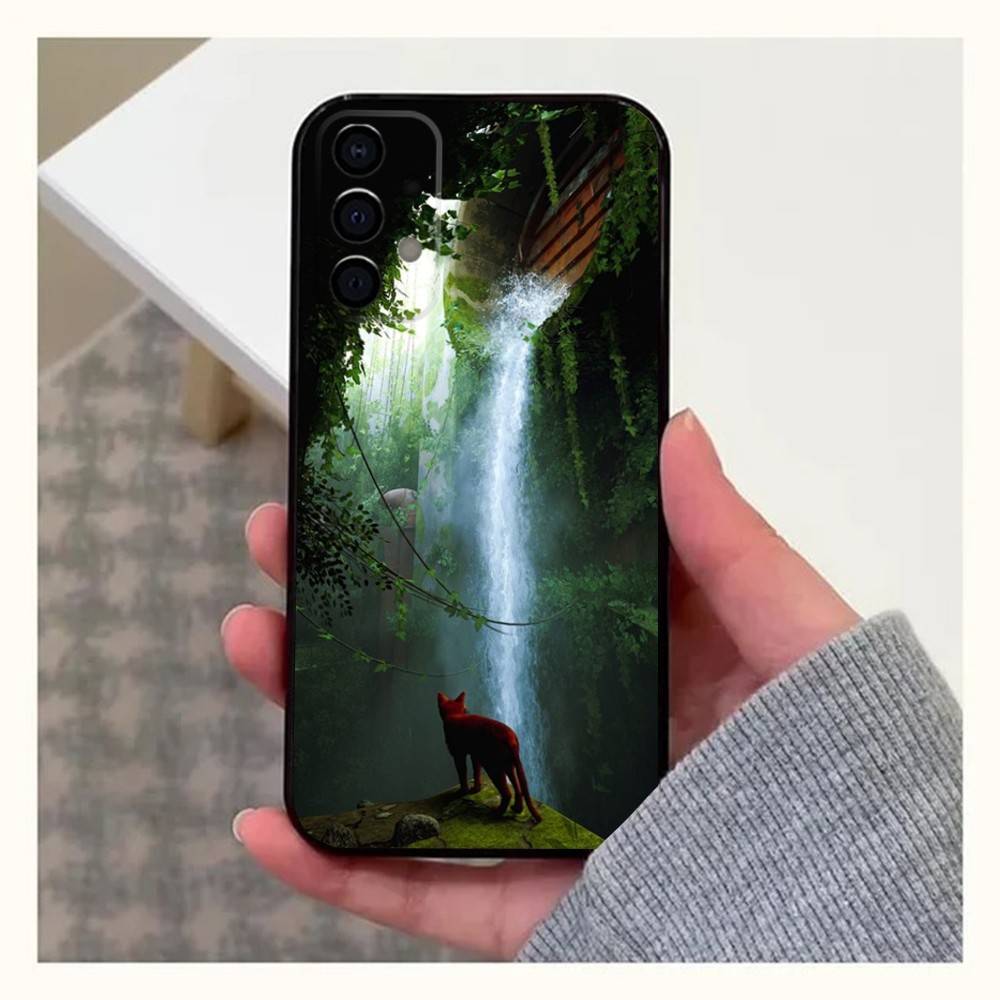 Чехол для телефона Game Stray Cat для Samsung Galaxy A20, A21s, A22, A31, A32, A52, A53, A72, 73, A80, A91 Мягкий черный чехол