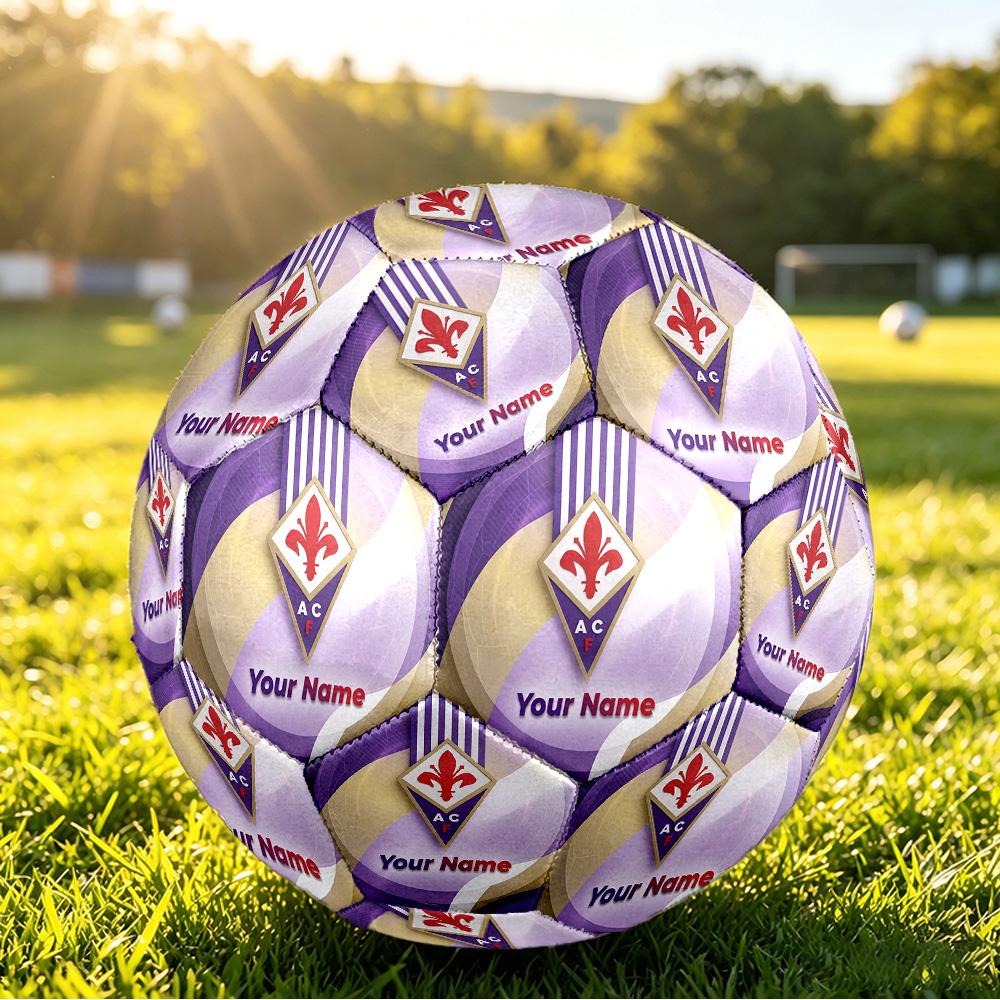 Personalized Size 5 Football Fiorentina FC Pattern Outdoor Game Sports Ball Gift