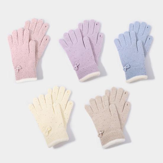 Женские зимние перчатки Теплые перчатки с сенсорным экраном С пайетками в виде бабочки Вязаные Утепленные