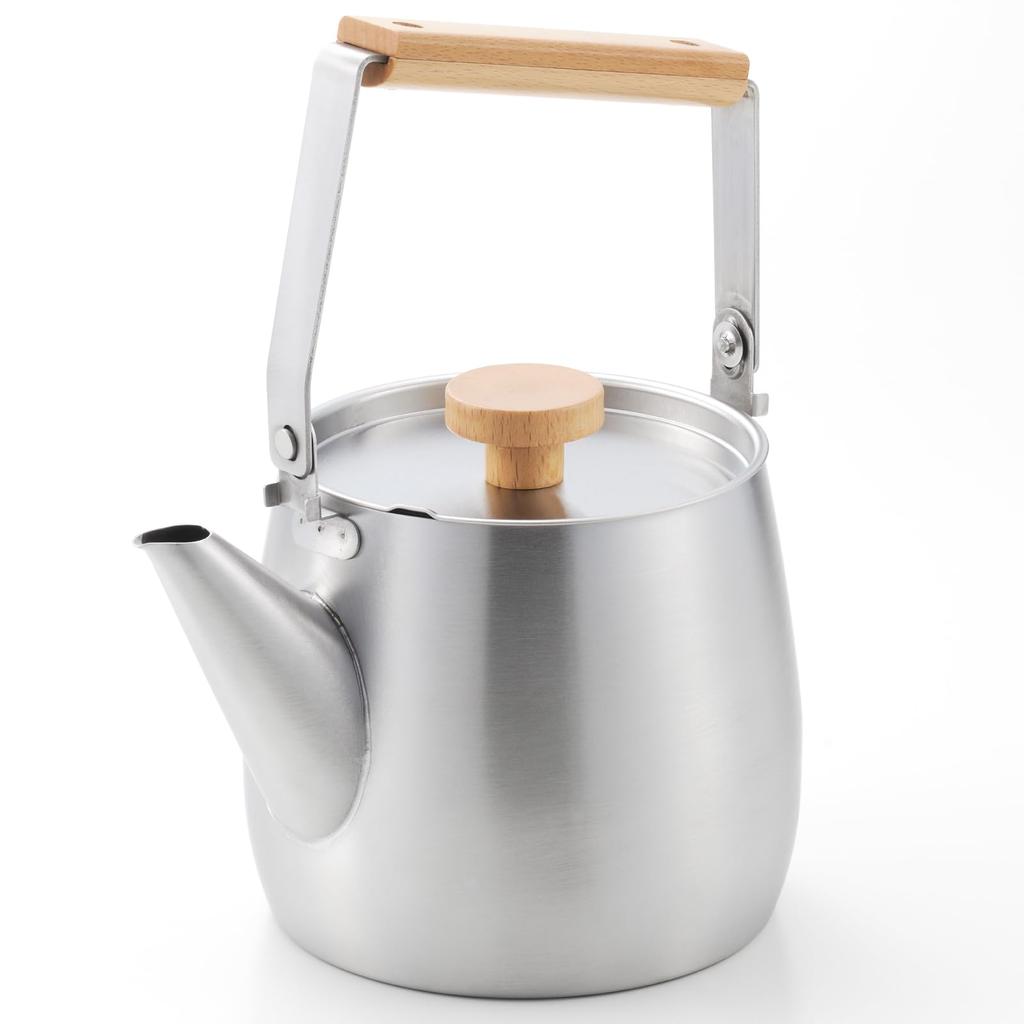 Yoshikawa Aikata Stainless Steel Induction and Direct Heat Simple Made In PD3033 Kettle, 1.8L (1800ml), Compatible, Design, Japan, Tsubame-Sanjo,