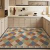 Водонепроницаемый коврик для кухни, большой размер, ПВХ-кожаный ковер, нескользящий, маслостойкий, коврик для ног, ковер для украшения дома в американском стиле ретро