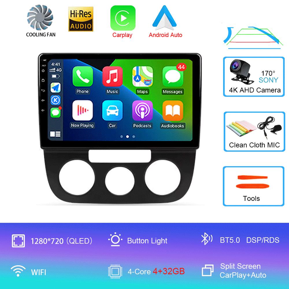 Автомобильное радио Android 14 Carplay Auto для Volkswagen Jetta 5 2005 2006 2007 2008 2009 2010 GPS мультимедийный проигрыватель 4G головное устройство стерео