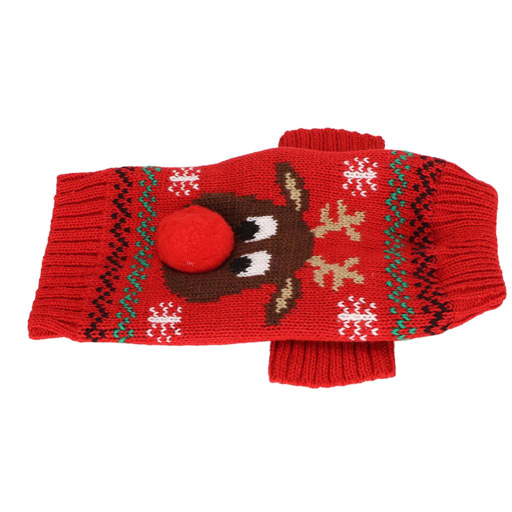 Dog Snow Sweaters Thickening New Year Christmas Dog Holiday Sweaters for Small Medium Dogs XXL Red