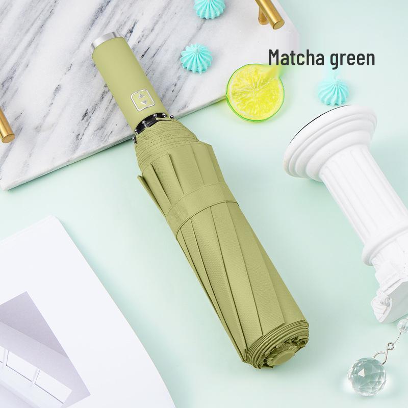 Ветрозащитный автоматический складной зонт с 10 спицами и черным клеем - Защита от солнца и затенение