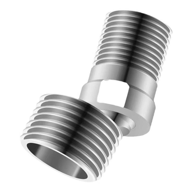 360 Degree Adjustable Angled Bents Base Stainless Steels Shower Tap Adapter Curved Feet for Kitchen and Bathroom