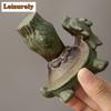 Креативный держатель для крышки чайника Xuanwu Dargon Tortoise, синяя рамка для крышки, полка для крышки горшка Zisha для чая, игровые украшения для домашних животных