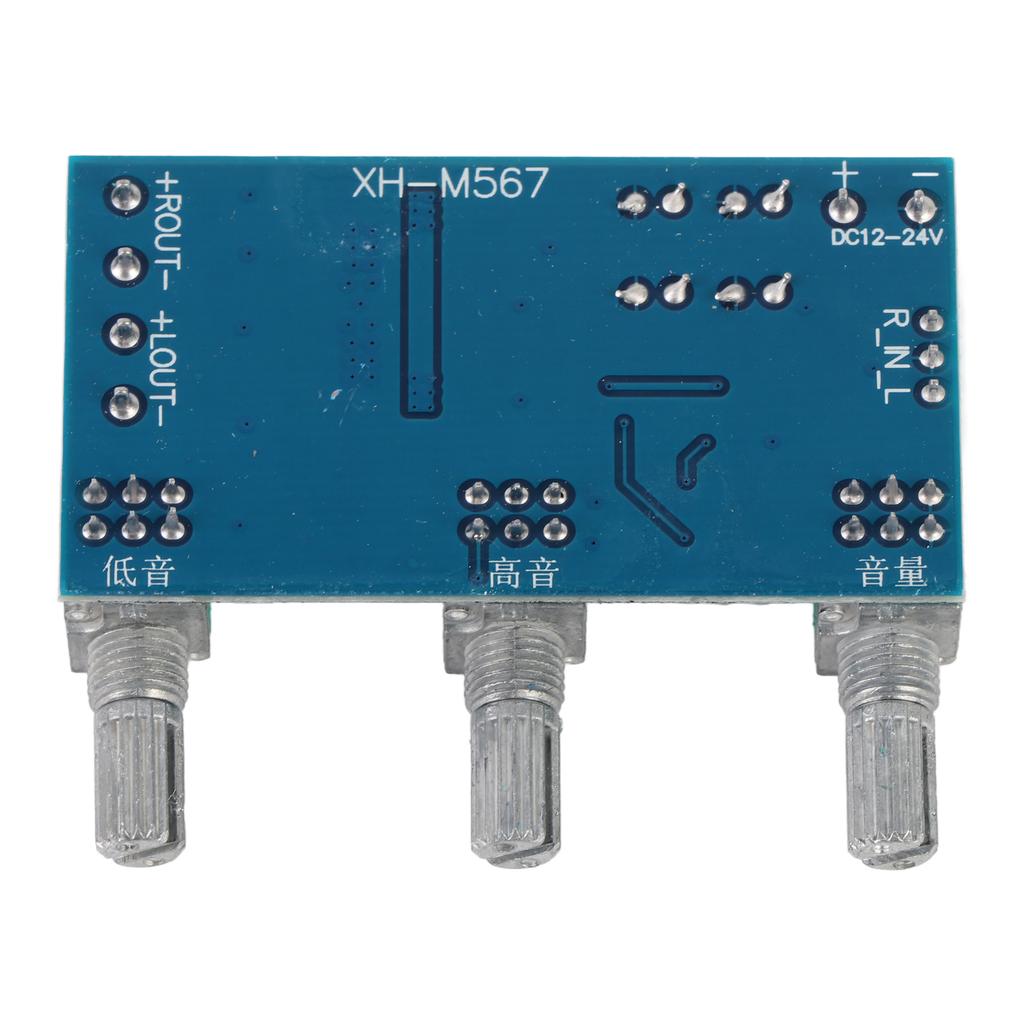 XH M567 DC 12 24V 80Wx2 Digital Sound TPA3116D2 Treble Bass Regulating Preset Pre Dual Channel Amplifier Board