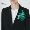 Брошь-значок, элегантная одежда, подходящая к износоустойчивой ткани ручной работы, брошь с перьями, украшение для шарфа