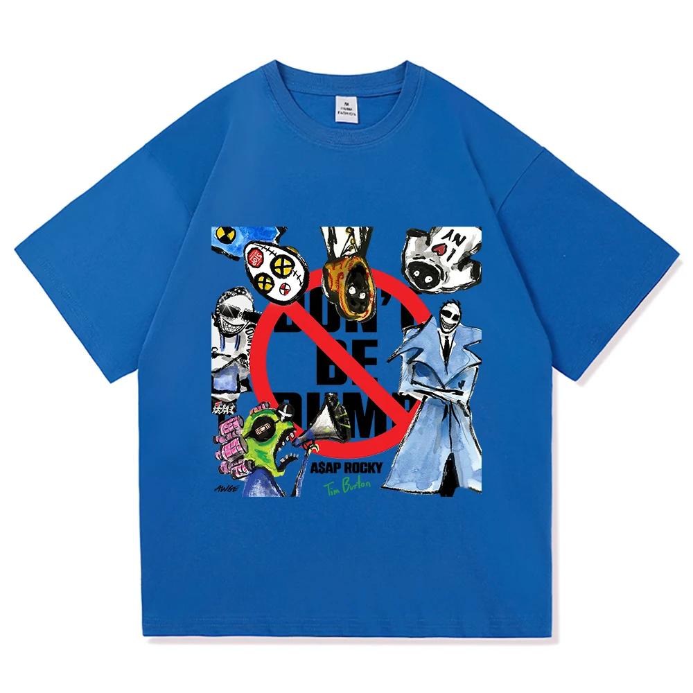 A Rocky 2026 New Album Dont Be Dumb Tee Shirt Fashion Unisex Women Clothing Harajuku High Quality Tops Cotton TShirts Vintage