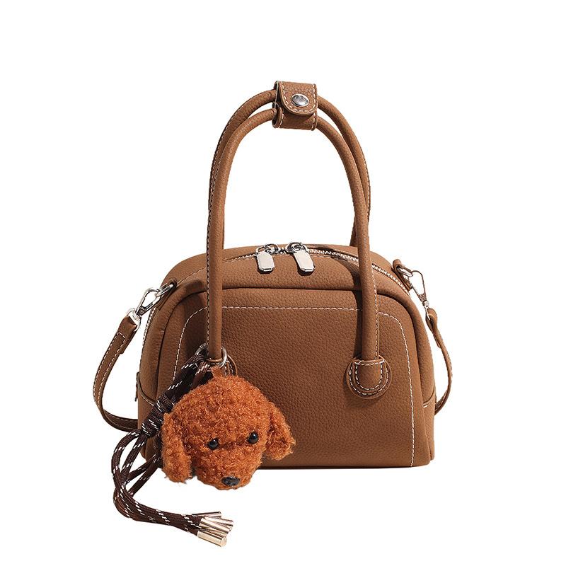 Retro Fashion Armpit Bag Women's New Maillard Bowling Bag New Trend Literary and Casual Shoulder Bag