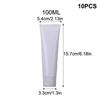 10 шт. 15/20/30/50/100 мл белые пустые многоразовые тюбики для лосьона с откидной крышкой, герметичные, дорожные, для крема для рук, лосьона для ухода за кожей, для самостоятельного изготовления