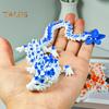 3D Printed Sakura Dragon 10.8 Inches Articulated Dragon with Movable Joints Rotating Cherry Blossom Tail Flexible Dragon Fidget Toy for Desk Decor