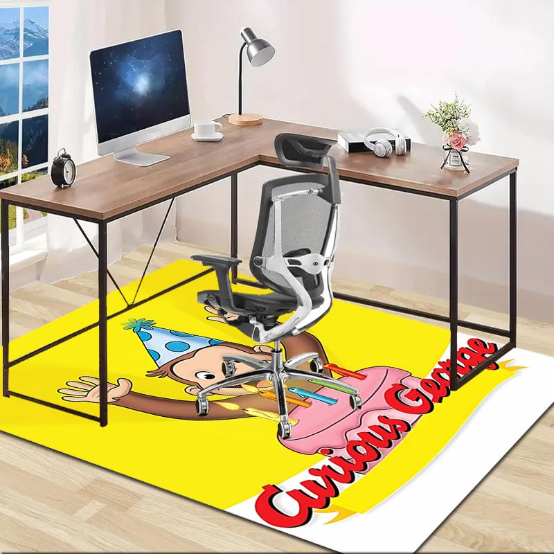 1pc Curious George (4) Design Area Rug - Non-Slip, Soft & Cozy Floor Mat for Living Room, Bedroom, Office - Indoor/Outdoor Decorative Carpet