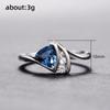 Кольца Huitan Modern Design Blue Cubic Zirconia для женщин, новые трендовые обручальные кольца, аксессуары, модные ювелирные изделия