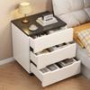 Luxury Nordic Bedside Table with Multi-Layer Shelves and Storage Drawers