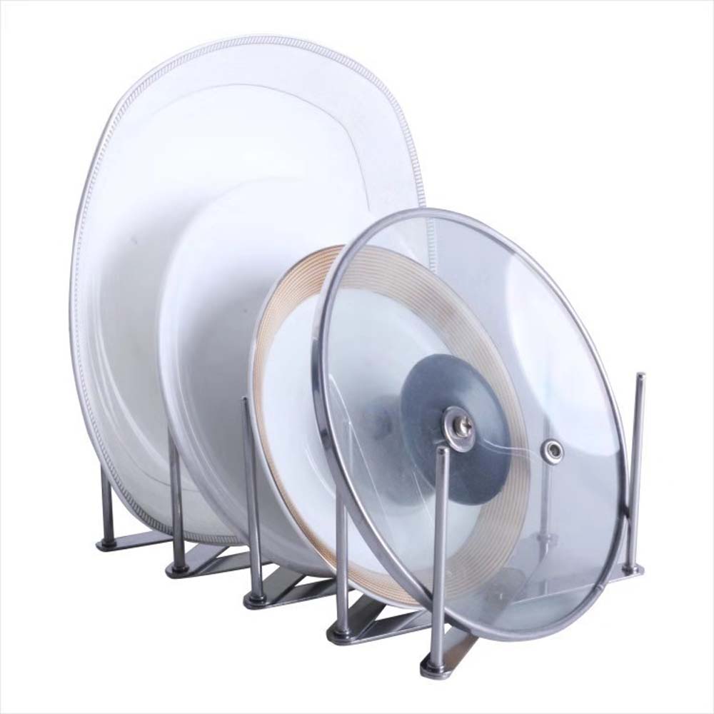 Drain Rack Kitchen Accessories Flatware Storage Shelf Dish Drainer Plate Stand Pot Lid Holder
