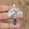 Anniversary Gift For Her Natural African Amethyst Pendant Fish 925 Silver