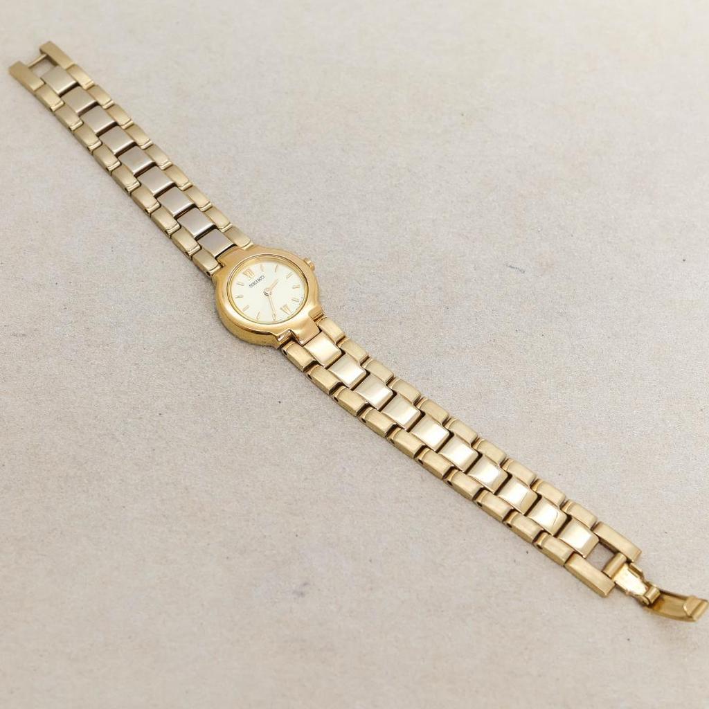 [USED] Working SEIKO Gold Bracelet Watch, Quartz Movement, 2374