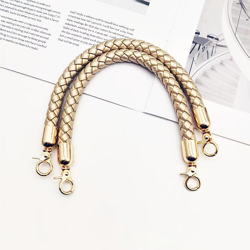 Chic 30cm Braided PU Leather Strap for Customizable DIY Purse Handle Solutions