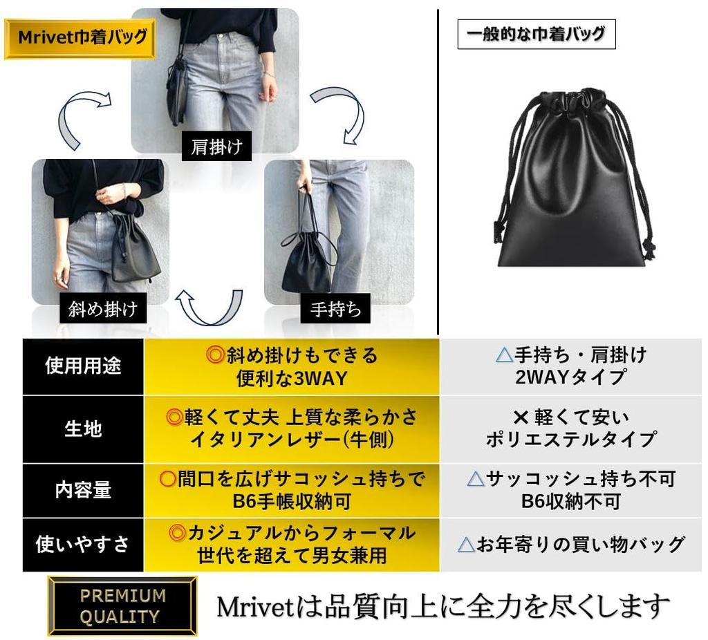 Сумка-мешок из натуральной кожи с завязками, мини-сумка, сумка через плечо 3WAY из коровьей кожи, простая, сделанная мастером по изготовлению сумок [MRivet] (черный)