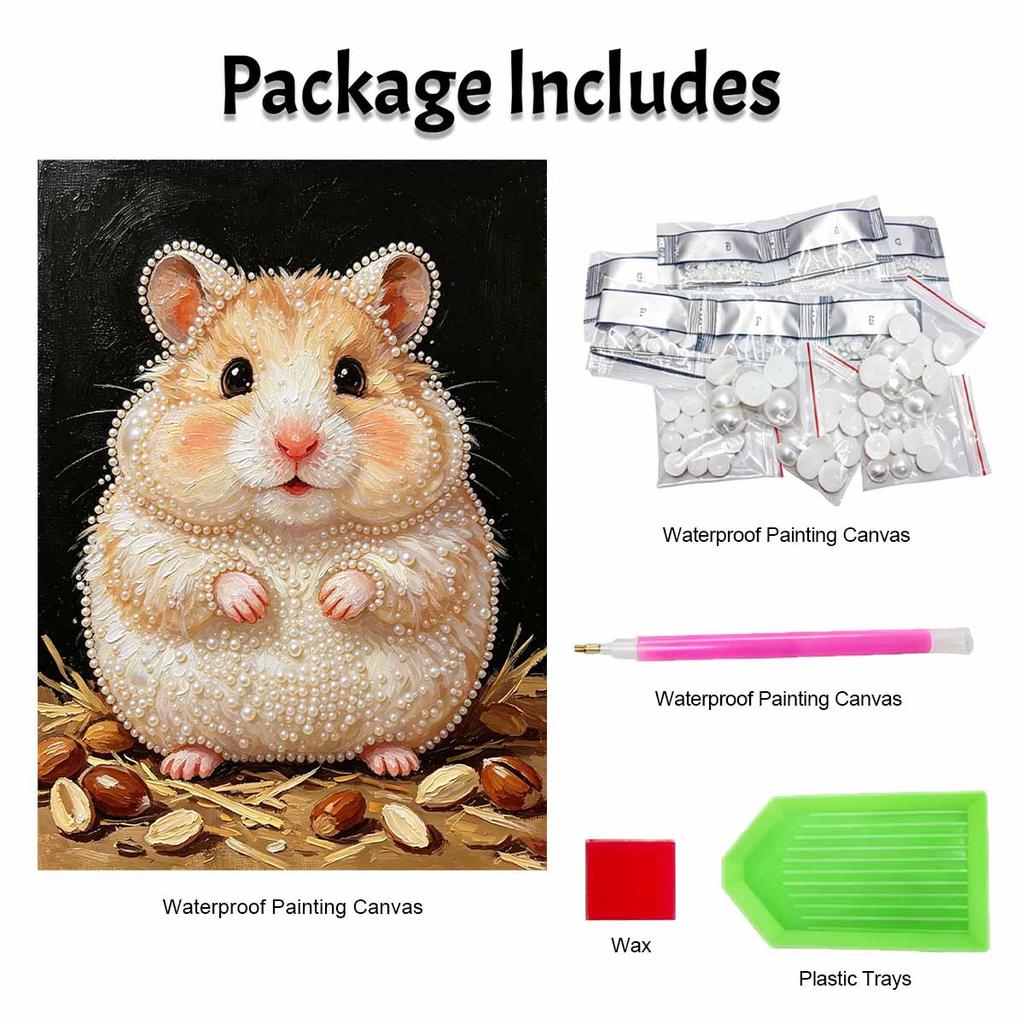 Pearl painting kit hamster painting art handmade diy home decoration painting