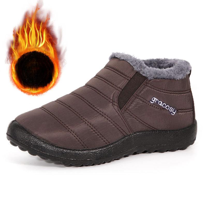 Ultra-Warm Winter Boots - Non-Slip Thick Sole,Boots with Arctic-Grade Insulation, Low Heel, Round Toe, Solid Color Minimalist Design