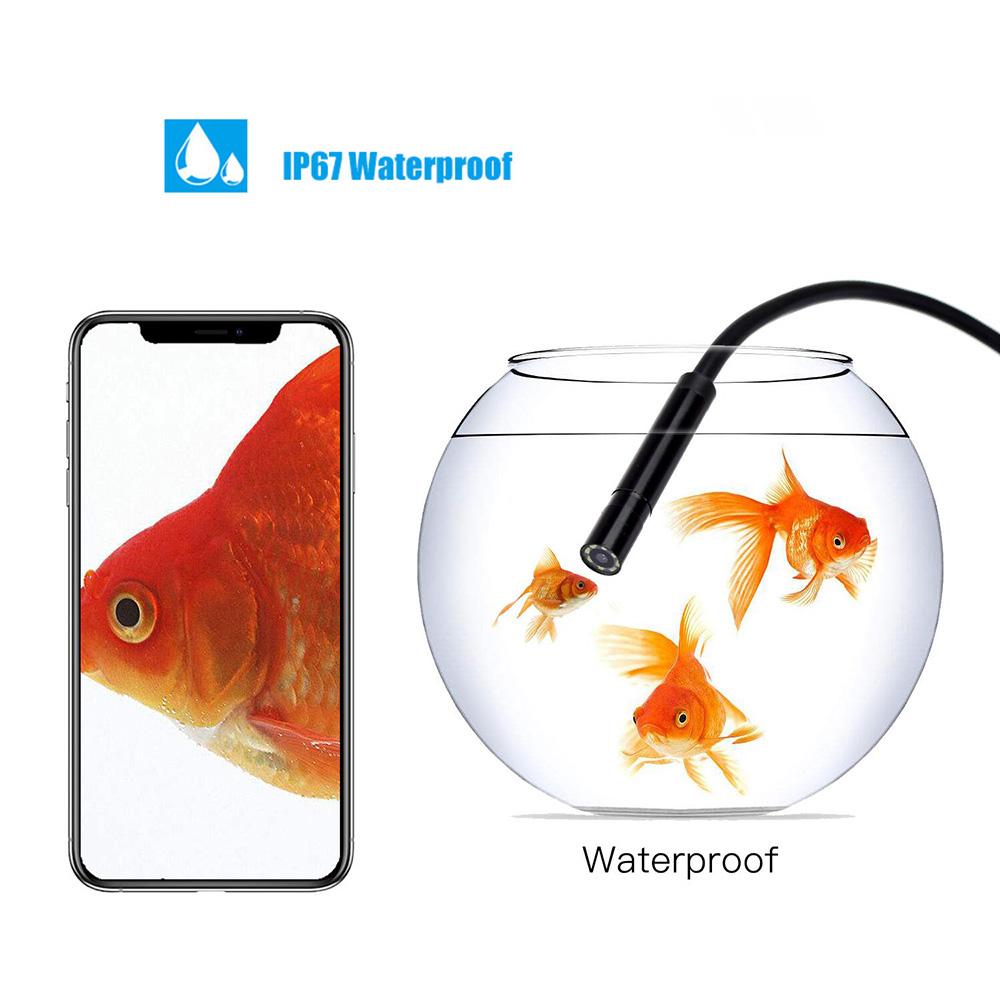 Камера- эндоскоп для труднодоступных мест, 8pcs LEDs 8mm Lens, водонепроницаемая