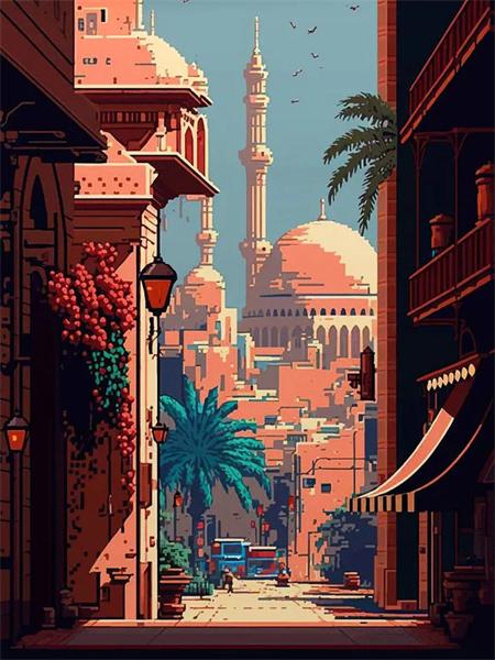 Diy Алмазная картина Мозаика Дом Улица Полный квадрат Круглая вышивка Мозаика Пейзаж Домашний декор