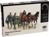 Master Box 1/35 Европейский немецкий солдат (2 фигурки), Фермер (2 фигурки), Рабочая лошадь (2 фигурки), с тележкой, 1944, Пластиковая модель MB35038