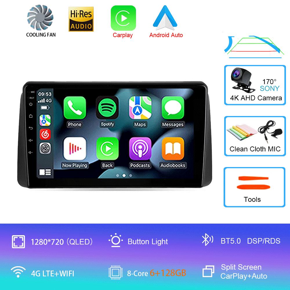 Для Chrysler Grand Voyager 5 2011-2015 Автомагнитола Android 14 Carplay Auto Для Dodge Grand Caravan 2008-2020 GPS Мультимедийный плеер