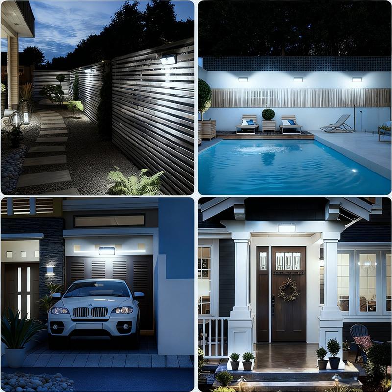 418/528/368 Solar Wall Lights Outdoor Motion Sensor 3 Modes Security Light IP65 Waterproof Solar Powered Wall Light For Outside