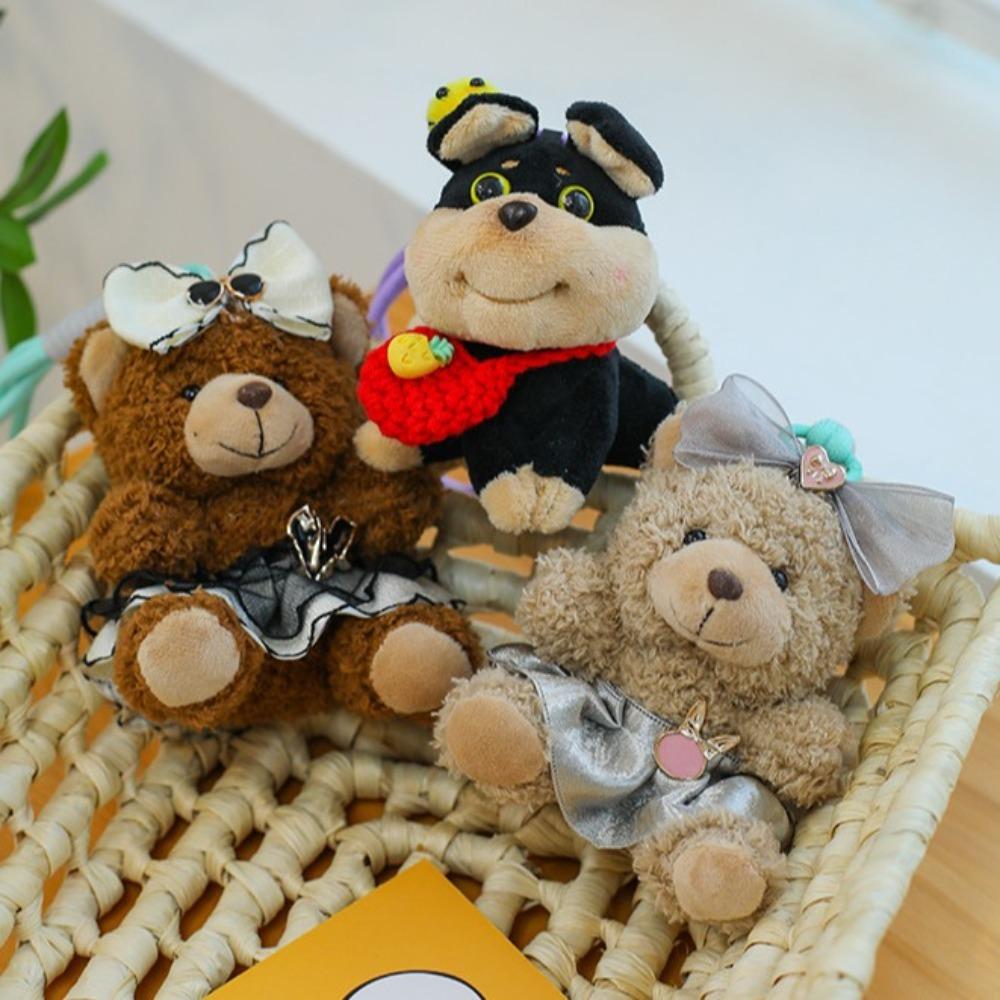 Украшения Медведь Брелок Милый Автомобильный Брелок Креативные Мягкие Куклы Рюкзак Декор