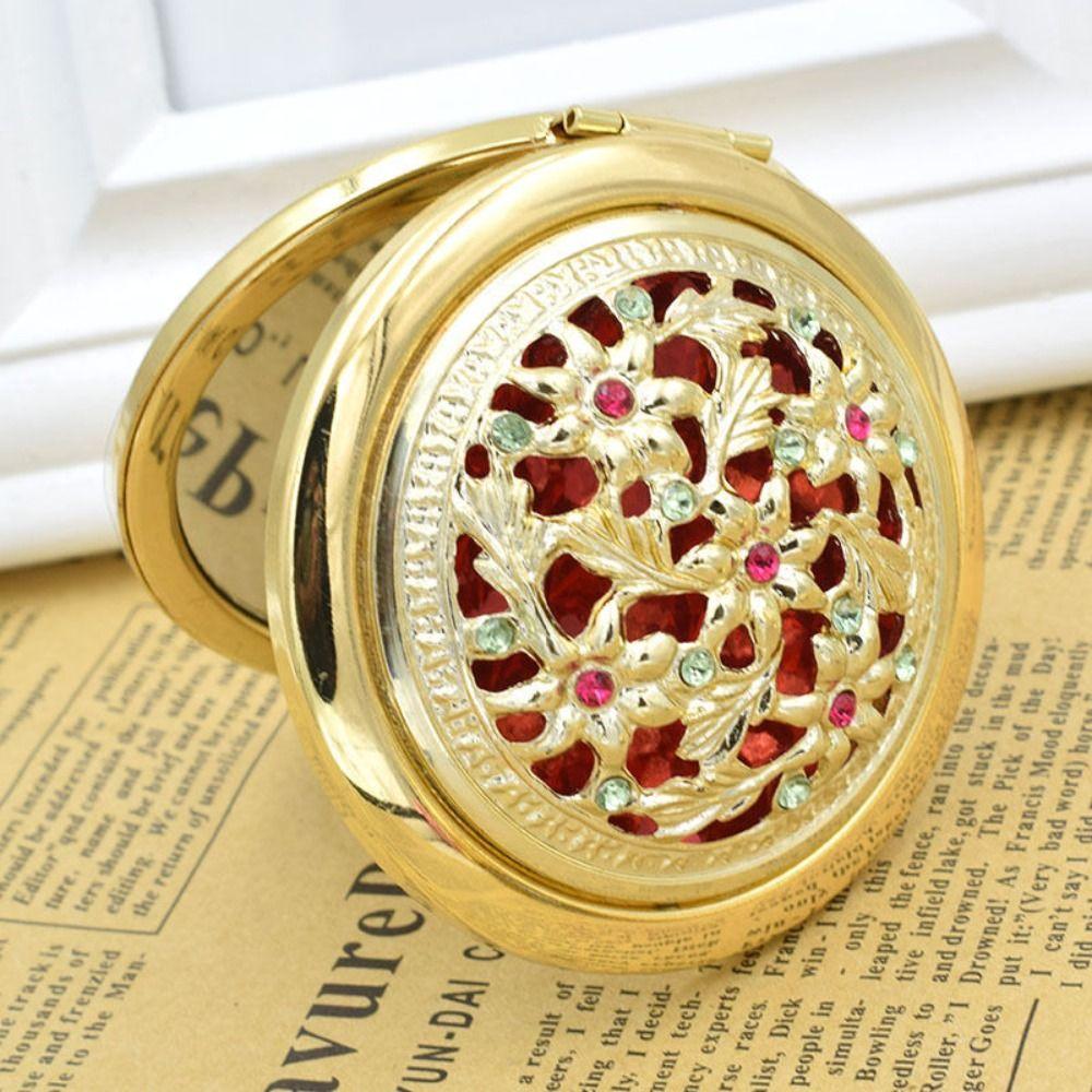 Folding Folding Pocket Mirror Double-sided Round Makeup Mirror Office