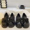 Сладкие туфли-маффины с бантом женские новые весенне-осенние Мэри Джейн всеохватывающие с юбками универсальные одинарные туфли