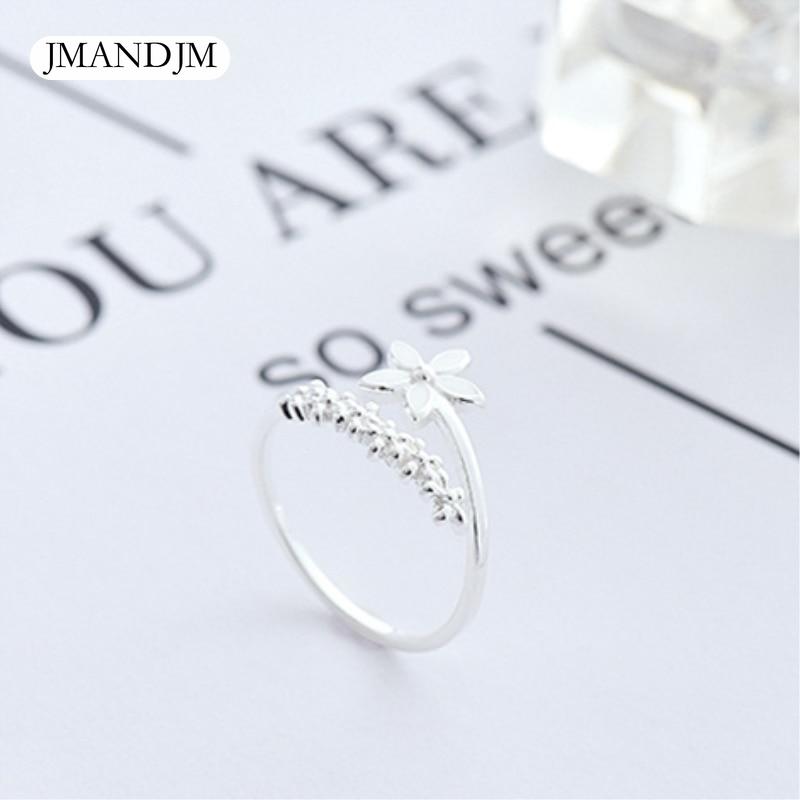 Fresh Flower Temperament Personality Literary Fashion Gift Korea Female Resizable Opening Rings