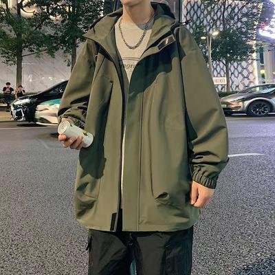 Ретро Куртка Рабочая Куртка Женская Свободная Универсальная Модная Брендовая С Капюшоном
