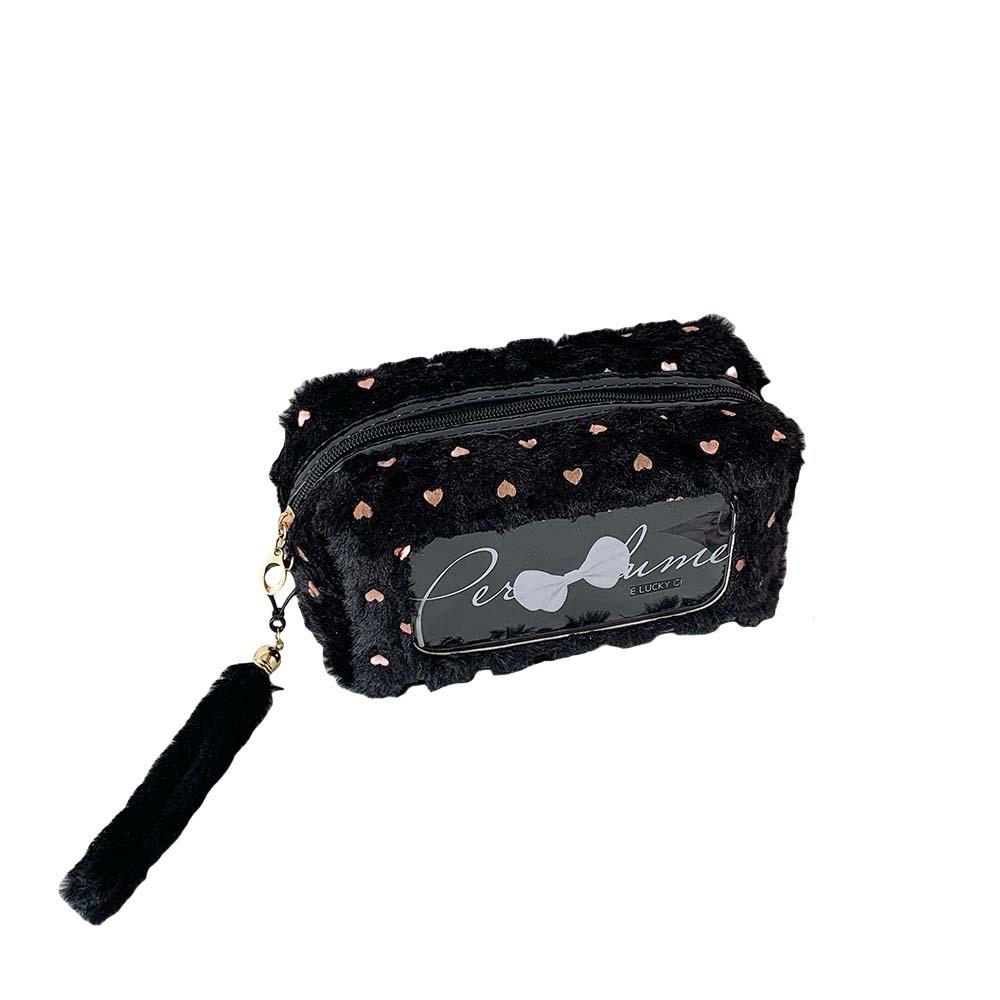 Plush PVC Y2K Bow Stationery Bag Desktop Storage Bow Pencil Pouch Korean Style Pencil Case  Student