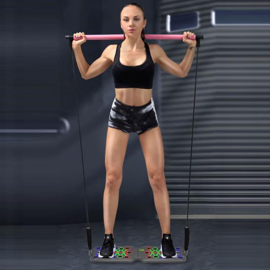 Складная доска для отжиманий с нескользящей ручкой, 28 отверстий, тренажер для мышц груди и живота, доска для отжиманий, домашний тренажер для фитнеса