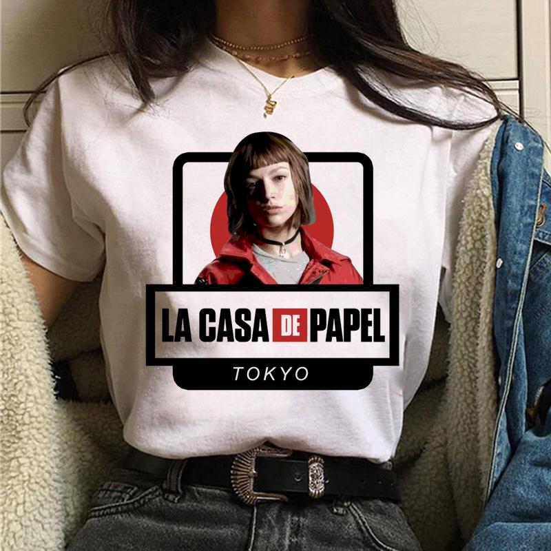 La Casa De Papel Tshirt Money Heist Tees Tv Series T Shirt Women T Short Sleeve
