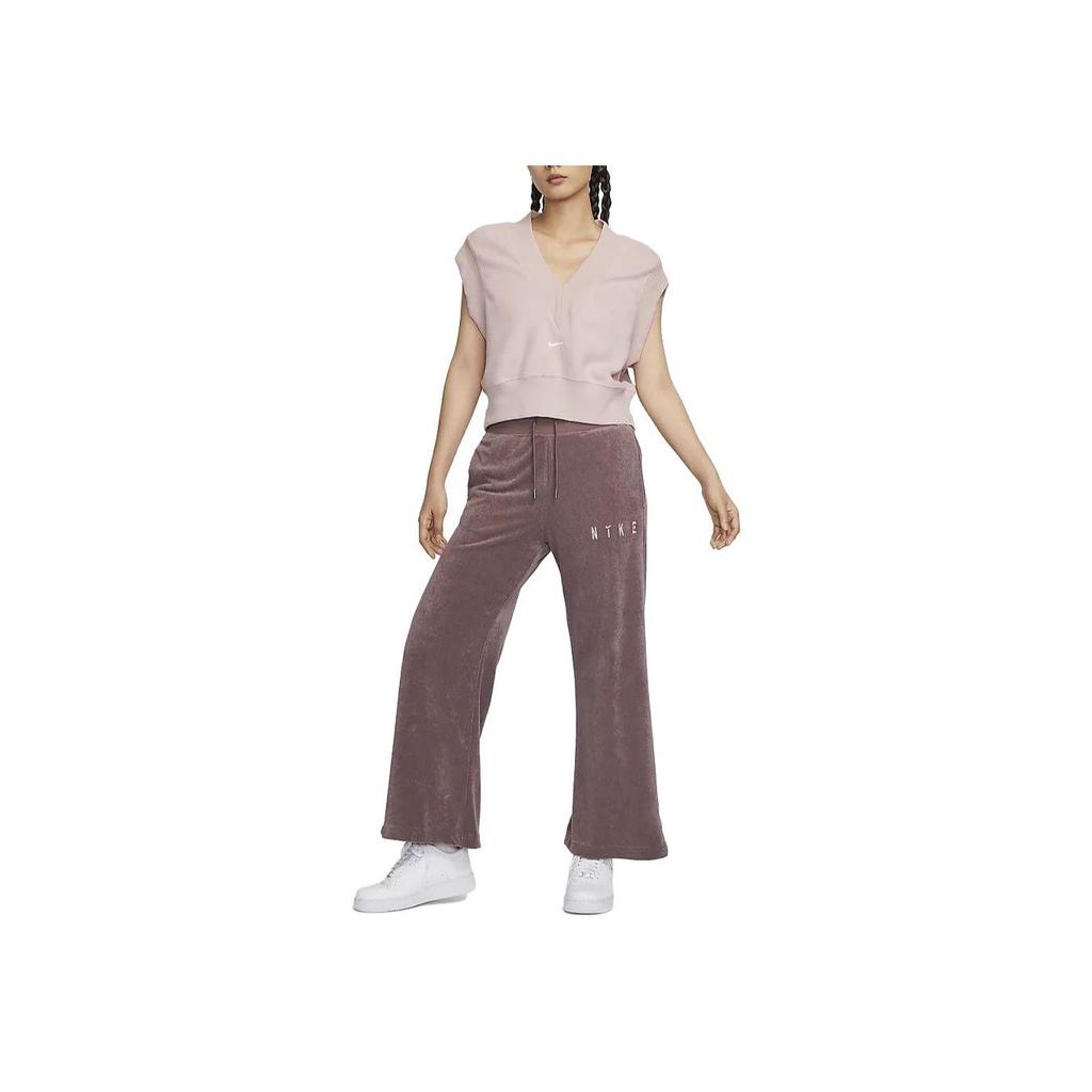 Nike Solid Color V-Neck Loose Casual Vest Women Vests Oxford-Pink FV4010-661