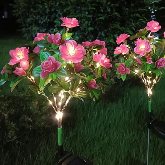 Светодиодный солнечный фонарь в форме цветка IP65 Водонепроницаемый Автоматическое включение/выключение Простая установка