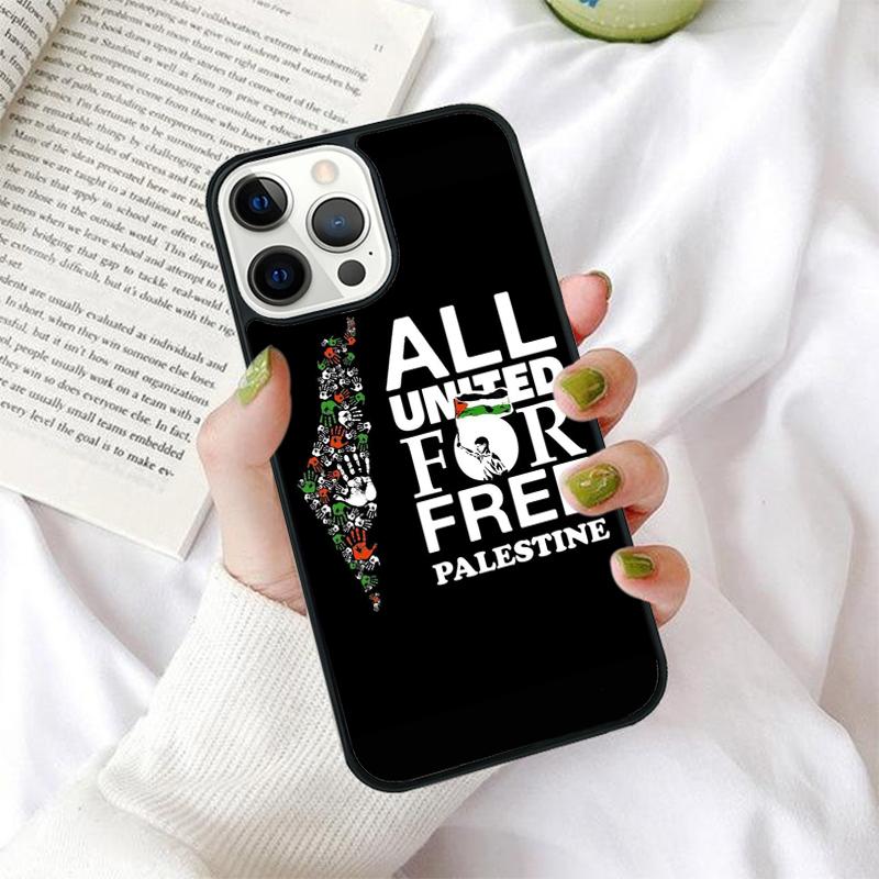 Вышитый чехол с картой Палестины для iPhone 17 Air 15 14 Plus 12 13 11 Pro Max