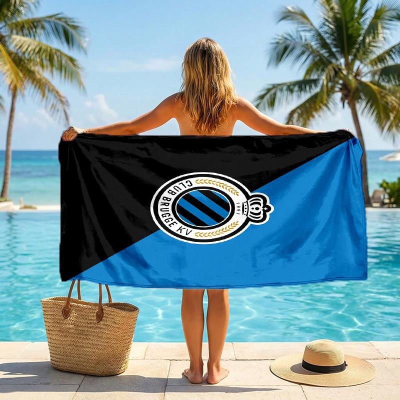 Club Brugge FC print Quick Dry Beach Towel Microfiber Absorbent Portable Travel Swimming Towel