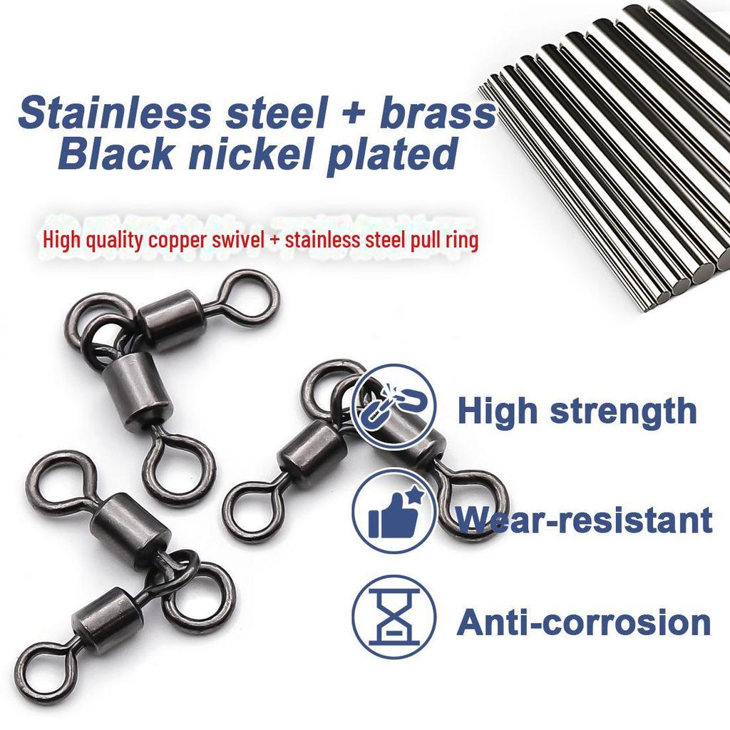 Swivel Anti-Tangle Fishing Connector: Parent-Child Ring Hook for Outdoor Gear