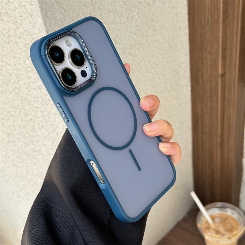 Роскошный матовый чехол Magsafe для iPhone 16E 14 15 16 Plus 11 12 13 16 pro max Жесткий магнитный противоударный чехол для беспроводной зарядки
