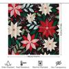 Modern Christmas Decor Bathroom Curtain Floral Red Poinsettia White Bathtub Shower Curtains for Home Decor In Bathrooms from Hom