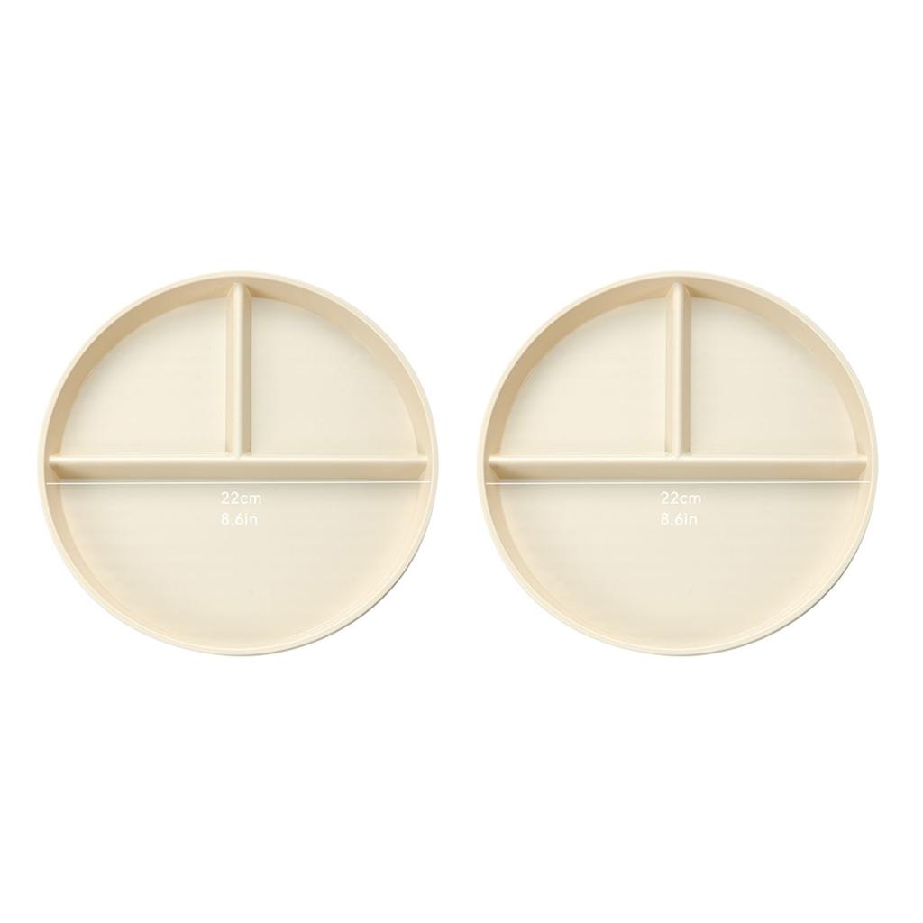 Круглая пластиковая тарелка для ужина с отделениями, пригодная для микроволновой печи, тарелка для салата, фруктов, еды, блюдо для женщин, контроль диеты, кухонная посуда