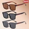 Мужские и женские поляризованные квадратные солнцезащитные очки из 3 предметов для вождения, солнцезащитные очки с защитой UV400, очки для активного отдыха, рыбалки