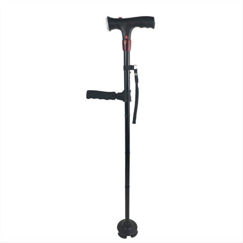 Collapsible Telescopic Folding Cane Elder Cane LED With Alarm Walking Trusty Sticks Elder Crutches for Mothers the Elder Fathers